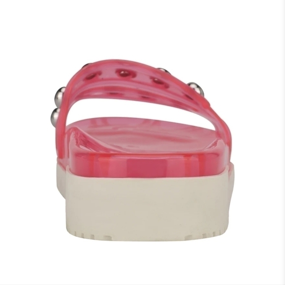 Brand New NIB Marc Fisher Trent Jelly Slide Sandals in Pink size 9 - Picture 9 of 13